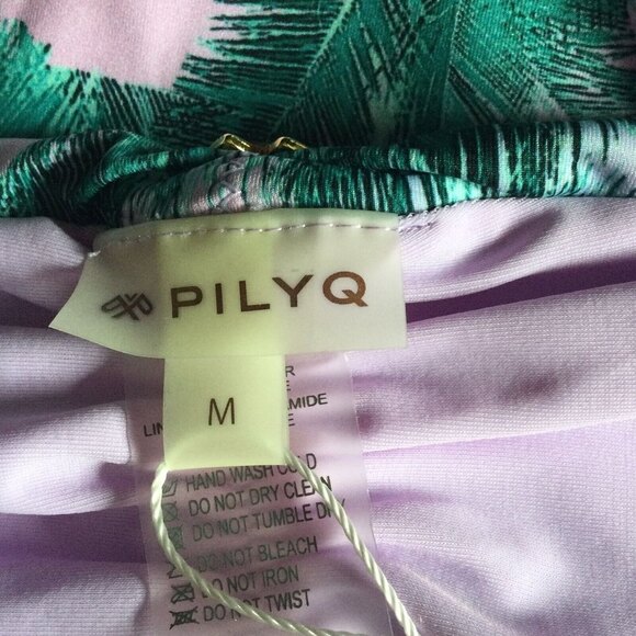 PilyQ Mai Tai Stitched Reversible Full Bikini Bottom Swimsuit Womens Medium NWT - Picture 6 of 10